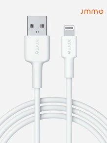 JMMO iPhone 数据线，USB-A 转闪电数据线，USB 转闪电数据线 480Mbps 数据传输 3.3 英尺/1 米 [Apple MFi 认证] 圣诞礼物，秋冬必备品 - 白色 - 查看 1