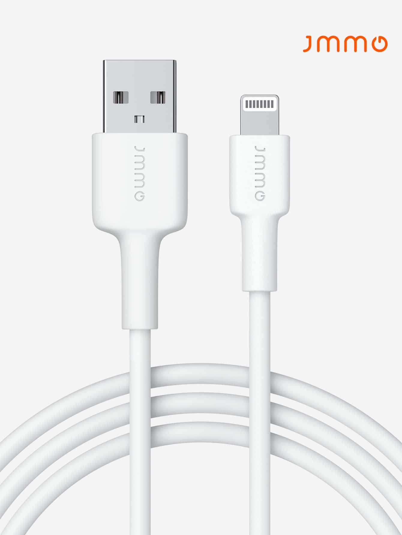 JMMO iPhone 数据线，USB-A 转闪电数据线，USB 转闪电数据线 480Mbps 数据传输 3.3 英尺/1 米 [Apple MFi 认证] 圣诞礼物，秋冬必备品 - 白色 - 查看 1