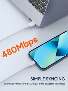 JMMO iPhone 数据线，USB-A 转闪电数据线，USB 转闪电数据线 480Mbps 数据传输 3.3 英尺/1 米 [Apple MFi 认证] 圣诞礼物，秋冬必备品 - 白色 - 查看 6