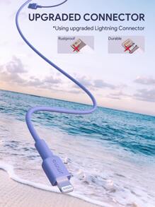 JMMO Cable ,USB-A To Lightning Cable,USB To Lightning Cable Cord 480Mbps Data Transfer 3.3FT/1M [ MFi Certified] Gifts,Must-Haves For Autumn And Winter - Purple - View 3