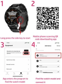 Round Dial Smart Watch - Silver - View 8