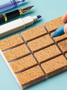 1set Wooden Pattern Sticky Note - Multicolor - View 3