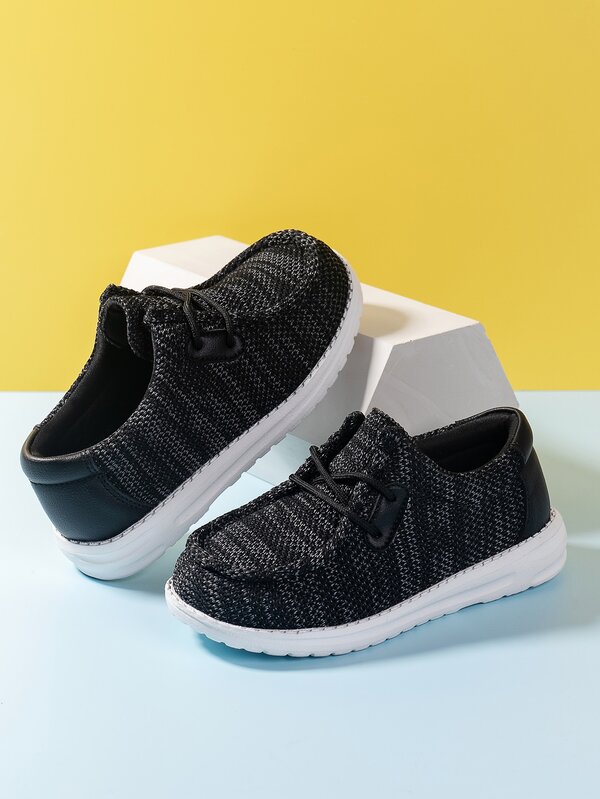 Boys Lace-up Front Slip On Shoes