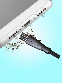 5pcs Nylon Small Cleaning Brush For Mobile Phone Holes And Computer Keyboard Gap Dust Cleaning Double-headed Brush - Black - View 1