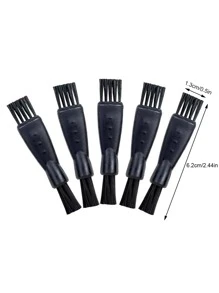 5pcs Nylon Small Cleaning Brush For Mobile Phone Holes And Computer Keyboard Gap Dust Cleaning Double-headed Brush - Black - View 3