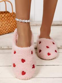 Quiet, Lightweight & Comfortable Indoor Slippers, Couples' Bedroom Slippers With Cute Heart Shape, Super Soft & Shock-Absorbing