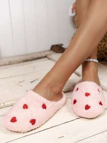 Quiet, Lightweight & Comfortable Indoor Slippers, Couples' Bedroom Slippers With Cute Heart Shape, Super Soft & Shock-Absorbing