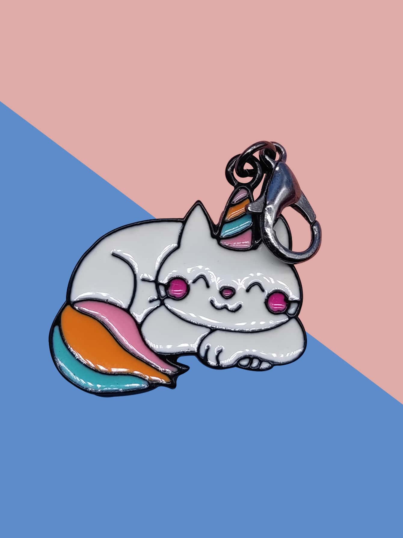 1 pieza Identificador para mascotas con diseño de gato - Multicolor - Ver 1