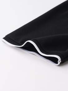 Manfinity Men Slogan Graphic Polo Shirt - Black - View 4