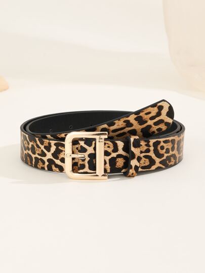 1pc Leopard Print Fashionable Waist Belt For Women, Suitable For Valentine's Day, Carnival, Back To School, Halloween, Christmas And Other Parties