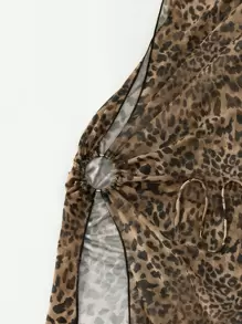 SHEIN Swim 3-Piece 2025 Vacation Beach Leopard Print Bikini Set (Print Style Randomly Picked) Summer - Multicolor - View 6