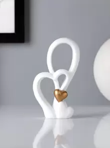 1入組心形裝飾工藝 - 白色 - 查看 2