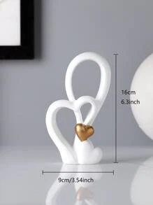 1入組心形裝飾工藝 - 白色 - 查看 5