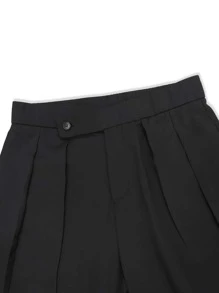 Claim Dot Men Fold Pleated Trousers - Black - View 3