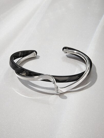 Andkiss Two Tone Cuff Bangle