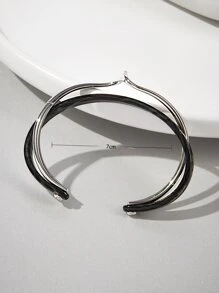 Andkiss Two Tone Cuff Bangle - Multicolor - View 4