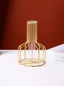 1 pieza Decoración de metal diseño de florero al azar - Multicolor - Ver 1