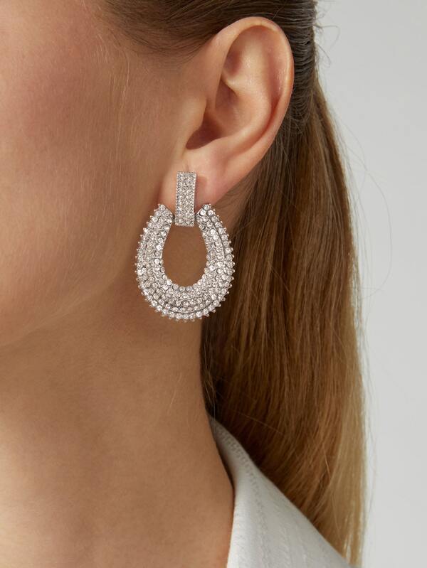 أقراط شكل قطرة ماء حجر الراين