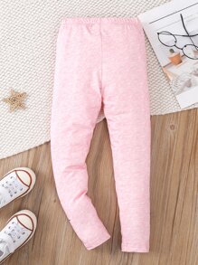 Toddler Girls Cartoon Graphic Leggings - Baby Pink - View 2