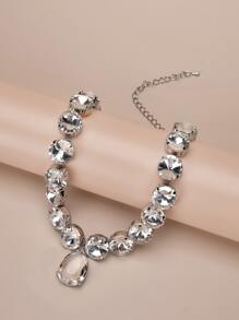 Vòng cổ trang trí bằng đá quý - Bạc - Xem 4