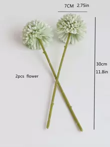 2 件/5 件人造丝菊花花束，适用于婚礼、家居、厨房、花园、派对装饰 - 綠色 - 查看 3