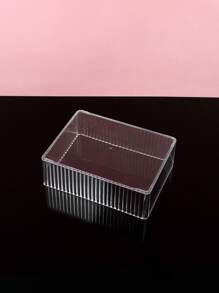 可堆疊化妝品收納盒，1入組透明化妝收納盒，塑料抽屜收納盒，眼影盤容器，乳液收納盒，桌面雜物收納盒，適用於梳妝台、浴室、辦公室、梳妝台和工作檯面 - 無色 - 查看 2