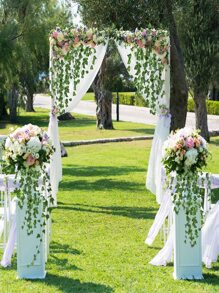 1pc/2pcs/6pcs/12pcs Artificial Plant Ivy Leaf Wreath Wall Hanging Vine Home Garden Decor, Wedding Party DIY, Fake Vine Grape Leaf, Evergreen Ivy Vine, Plant Pipe, Ceiling Decor, Climbing Plant, Vine Leaves 12pcs Set - Green - View 6