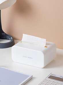 1pc Tissue Paper Storage Box, Wall Mounted Toilet Paper Holder For Bathroom - White - View 6