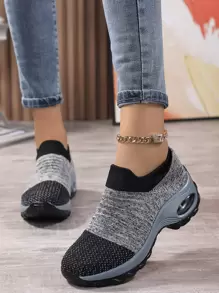 New Arrival Air Cushion Slip-resistant Lightweight And Breathable Ladies' Casual Sports Shoes, Versatile And Fashionable - Grey - View 2