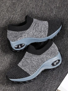 New Arrival Air Cushion Slip-resistant Lightweight And Breathable Ladies' Casual Sports Shoes, Versatile And Fashionable - Grey - View 4