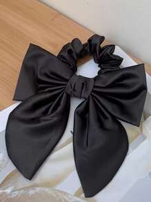 Bow Decor Hair Tie - Black - View 2