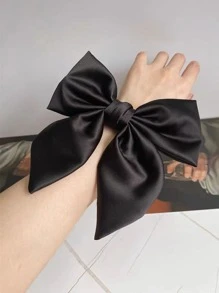 Bow Decor Hair Tie - Black - View 5