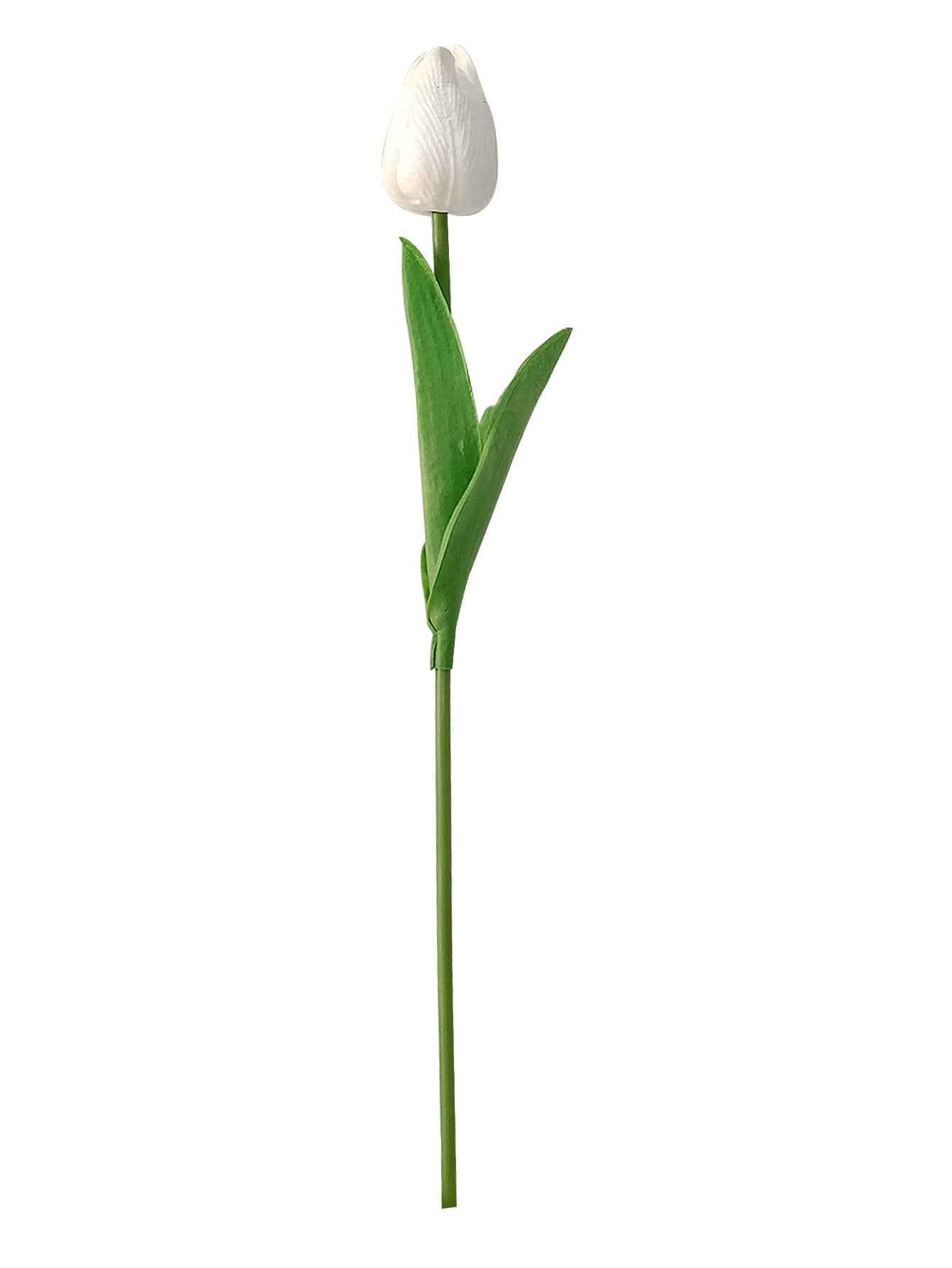 1pc Artificial Tulip, 33cm Faux Tulip Stem For Home Decor Easter Gifts Birthday Graduation - White - View 1