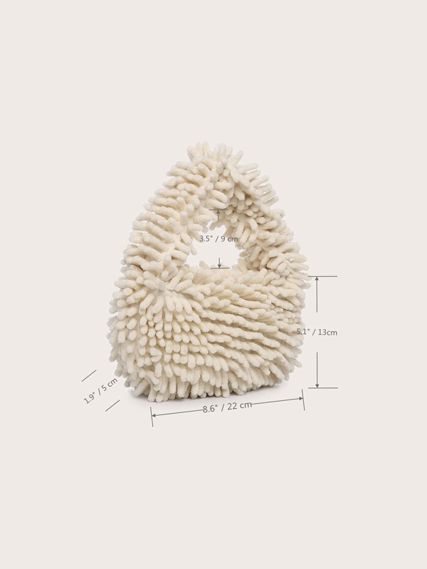 Minimalist Fluffy Satchel Bag SHEIN USA