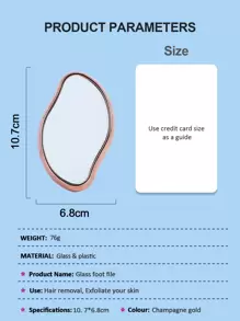 Borrador pelo cristal con forma de mango y lima pies, 1 removedor pelo cristal reutilizable, herramienta depilación mágica sin dolor, borrador pelo mágico para espalda, brazos, piernas, Borrador rápido y fácil, removedor callos lima pies piel muerta - Champán - Ver 7