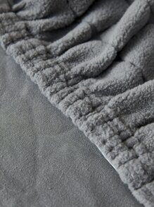 1入組格紋衍縫有彈性沙發座套 - 深灰色 - 查看 3