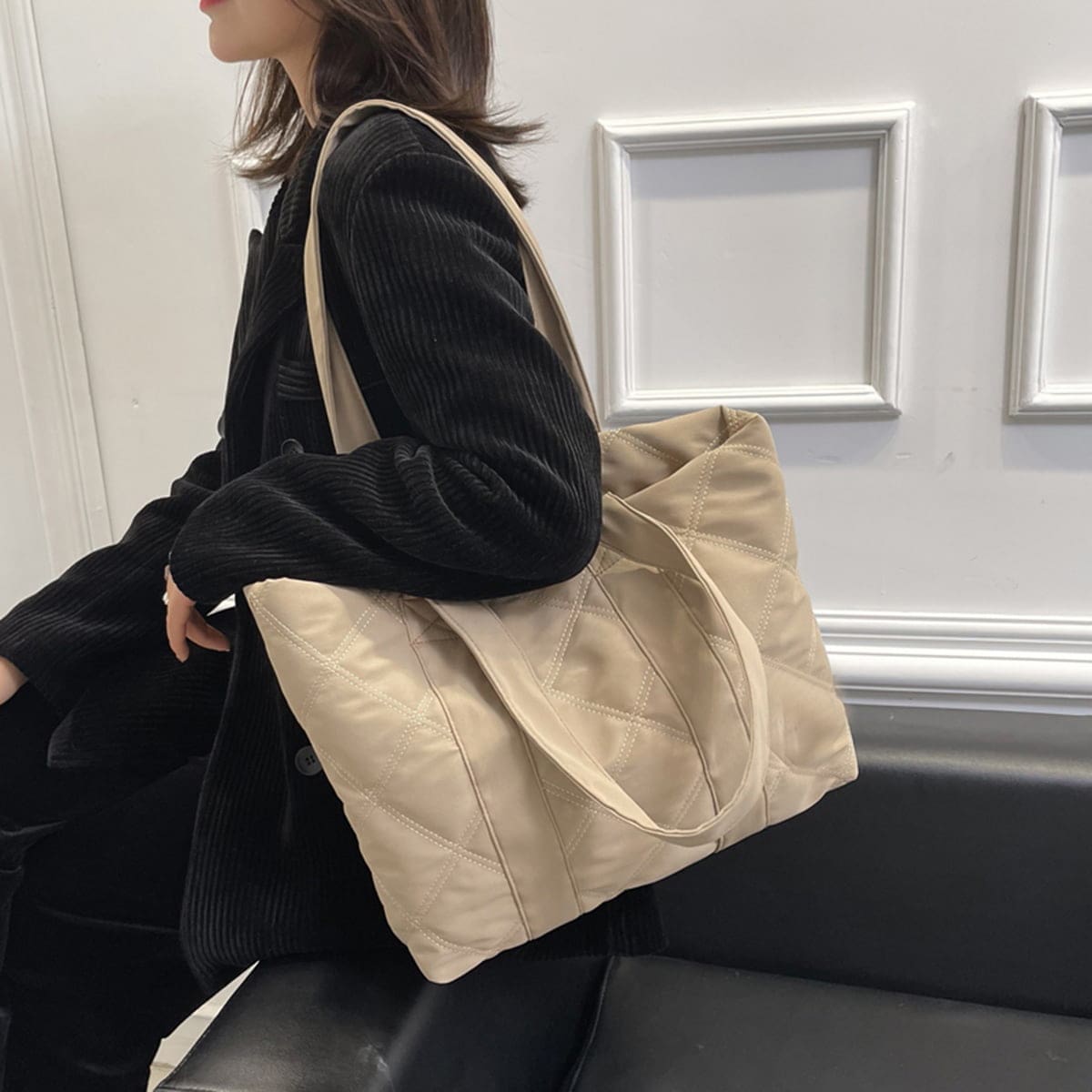 Sac Fourre-tout LÃ©ger Et DÃ©contractÃ© Ã€ BandouliÃ¨re MatelassÃ© Argyle Pour Adolescentes, Femmes, Ã‰tudiants, Recrues Et Cols Blancs. Parfait Pour