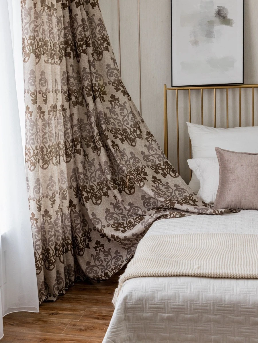 卷軸圖案單片窗簾 - 彩色 - 查看 1