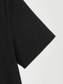 SHEIN Boys Spider Web Print Tee - Black - View 4