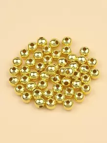 50入組8mm釘珠DIY首飾配件 - 金黃色 - 查看 2