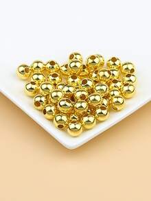 50入組8mm釘珠DIY首飾配件 - 金黃色 - 查看 3