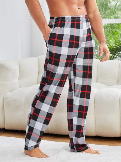 Guys 1pc Plaid Print Sleep Pants
