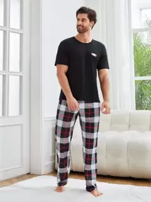 CoupledUp Men 1pc Plaid Print Sleep Pants