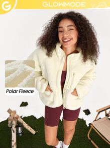 GLOWMODE Cozy to the Core Multi-Pocket Jacket - Beige - View 1