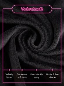 GLOWMODE 31" Velvet Crush Crossover Waist Trousers - Black - View 7