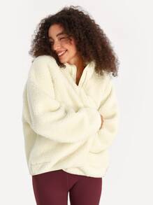 GLOWMODE Cozy to the Core Multi-Pocket Jacket - Beige - View 8