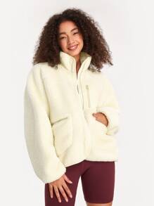 GLOWMODE Cozy to the Core Multi-Pocket Jacket - Beige - View 10
