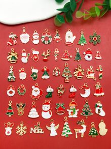 50pcs Christmas Tree & Santa Claus DIY Pendant - Multicolor - View 1