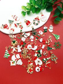50pcs Christmas Tree & Santa Claus DIY Pendant - Multicolor - View 2