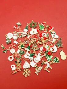 50pcs Christmas Tree & Santa Claus DIY Pendant - Multicolor - View 5